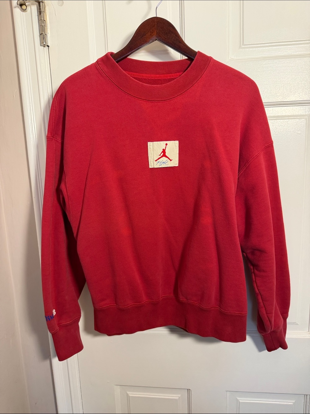 Jordan Red Crewneck with Center Jumpman Patch